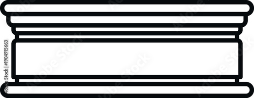 Crown molding outline showing decorative architectural detail for interior design