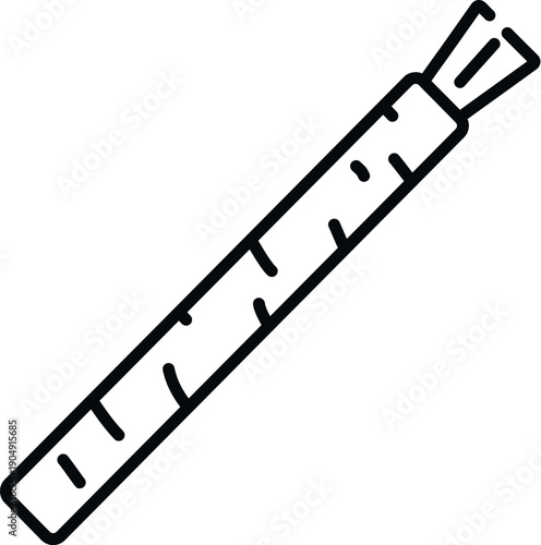 Horseradish or wasabi root vegetable as a simple line art icon