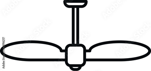 Ceiling fan representing a household appliance for cooling and comfort