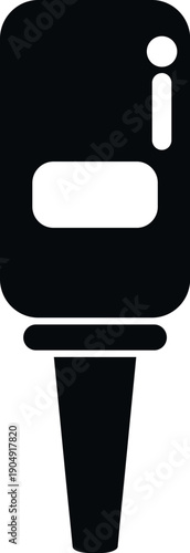 Black icon of a portable alcohol breathalyzer detecting intoxication