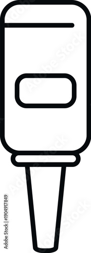 Sauce dispenser icon representing condiments like ketchup or mustard in a simple line drawing
