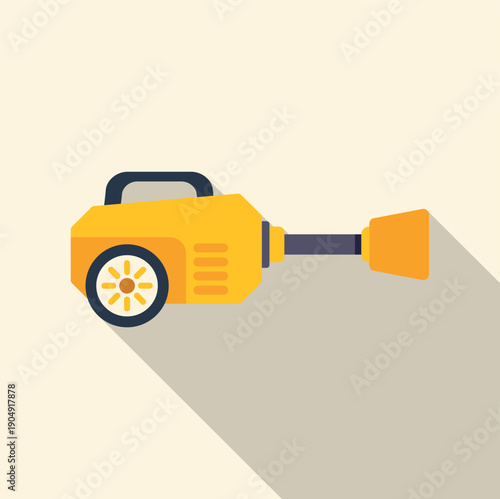 Yellow pressure washer providing power cleaning for home and garden tasks