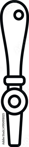 Beer tap handle icon illustration for web and mobile app design
