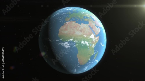 Location and map of Israel on the surface of the earth at day.