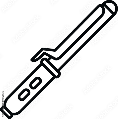 Hair curler icon for styling and beauty applications