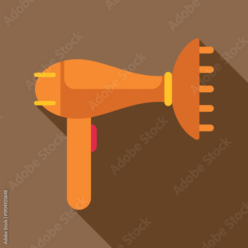 Hair diffuser drying and styling hair appliance with long shadow