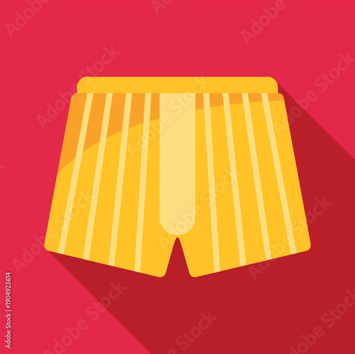 Yellow striped boxer shorts representing underwear clothing element