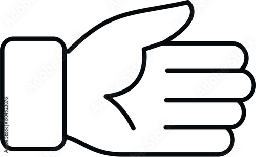 Hand showing popular thumbs up gesture conveying approval, like, success or hitchhiking