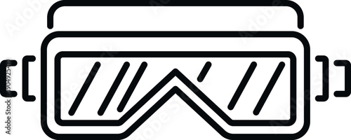 Icon showing protective eyewear for skiing and snowboarding
