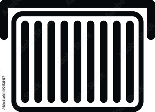 Automotive air filter icon representing engine maintenance and service