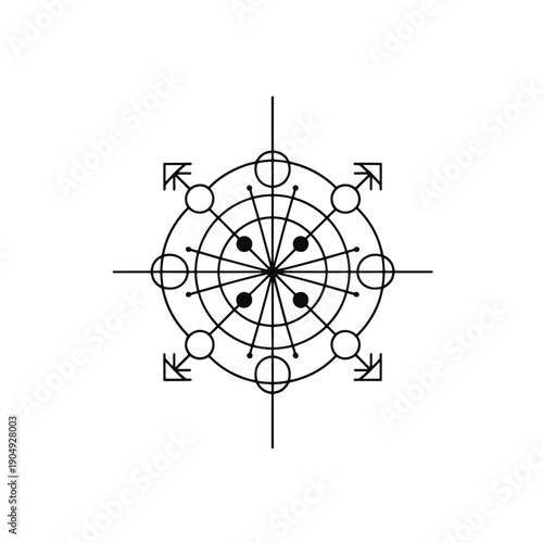 Minimalist Cybersigil Tattoo