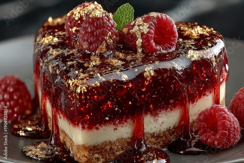 Professional food photography of luxury Valentine dessert