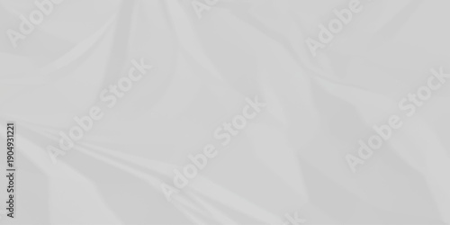 Crumpled paper Blank white crumpled and creased paper poster. Isolated light grungy wrinkled torn old paper material abstract texture background.