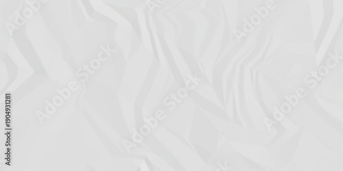 Crumpled paper Blank white crumpled and creased paper poster. Isolated light grungy wrinkled torn old paper material abstract texture background.