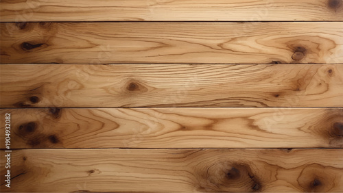 Natural wooden wall background or texture. Wood planks with natural grain pattern and knots. 