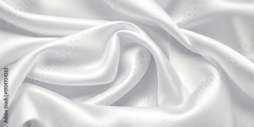 Classic White Bed Sheet Texture Background with Clean Folds and Comfortable Feel