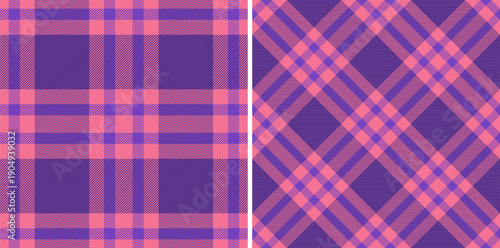Background vector seamless of fabric texture pattern with a plaid check textile tartan. Set in space colors. Herringbone patterns in fashion and design.