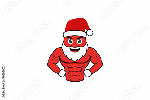 Christmas santa cap pecs vactor white background 
