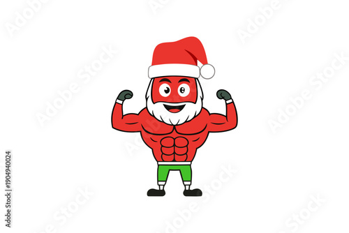 Christmas santa cap pecs vactor white background 