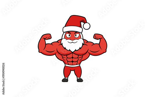 Christmas santa cap pecs vactor white background 