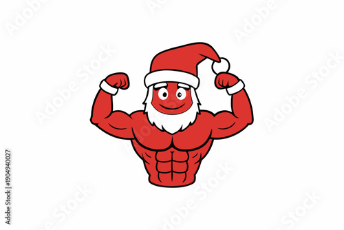Christmas santa cap pecs vactor white background 