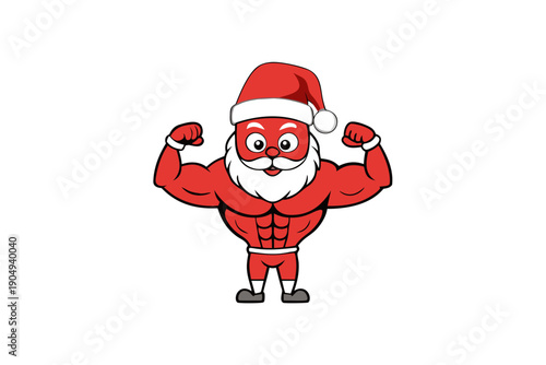 Christmas santa cap pecs vactor white background 
