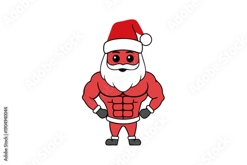 Christmas santa cap pecs vactor white background 