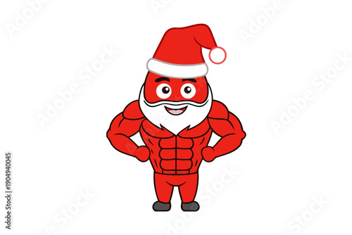 Christmas santa cap pecs vactor white background 