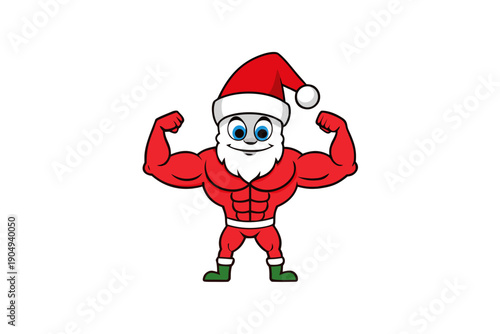 Christmas santa cap pecs vactor white background 