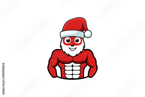 Christmas santa cap pecs vactor white background 
