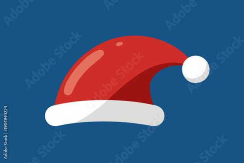 Christmas santa cap pecs vactor white background 