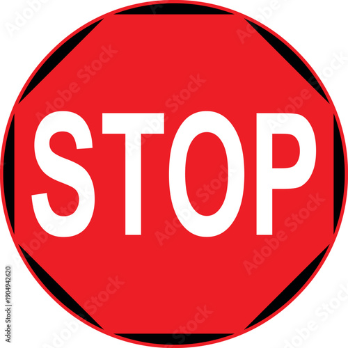Vector illustration of Stop and Go sign sign isolated on pure white. EPS file available