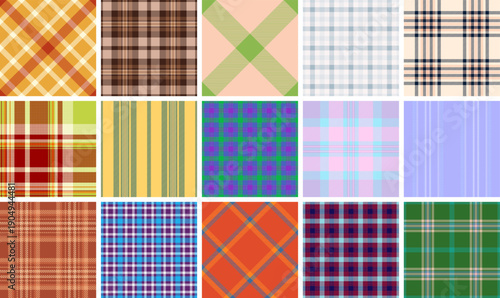 Decorative plaid pattern pack for New Year crafts. Suitable for cutting machines and DIY projects. Vector accuracy saves time.