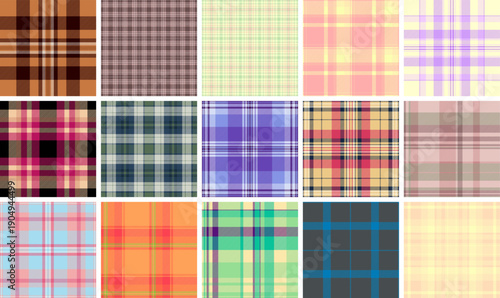 Plaid bundle for seasonal decor planners. Coordinated pages feel structured and cozy. Vector format prints sharply.