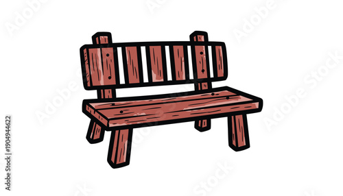 Brown wooden bench furniture park
