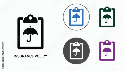 Insurance Policy with Umbrella clipboard finance