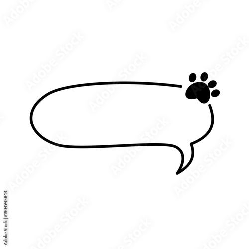 Dog speech balloon