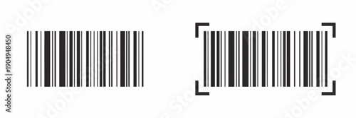 barcode icon vector illustration isolated, simple fake bar code for web design, ranked titles concept, hierarchy identification symbols, premium classification levels for modern product distribution s