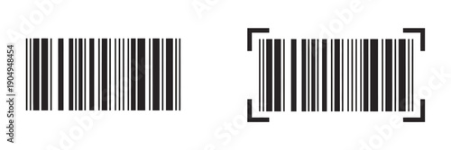 barcode icon vector illustration isolated, simple fake bar code for web design, ranked titles concept, hierarchy identification symbols, premium classification levels for modern product distribution s