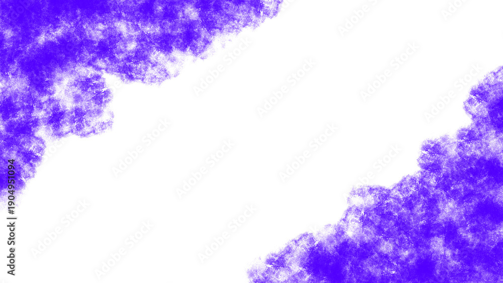 Fototapeta premium Purple artistic spray paint splatter frame on transparent background with grunge smoke texture