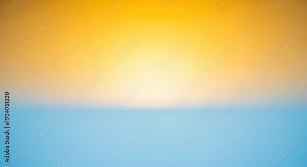 Fototapeta premium Intense golden sunlight streaming through a clear summer sky, creating a vibrant, warm, and bright atmospheric glow, freedom, bright, powerful