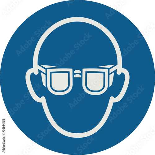 Simbolo di obbligo di indossare protezioni per gli occhi, Simbolo M004