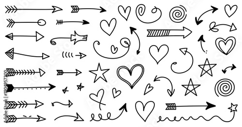 icon cute background line flower element hand heart pattern star drawn, ranked titles concept, hierarchy playful symbols, premium childhood levels for crayon cartoon child and children design projects