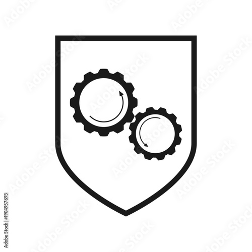 Protection against possible capture by moving parts of mechanisms. Sign of a mechanism with rotating rollers that move in opposite directions. Danger of catching, pulling in or pinching body parts