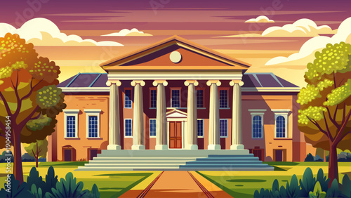 Very beautiful Whig Hall at Princeton University, showcasing refined Greek Revival architecture and standing as a historic symbol of debate, scholarship, and campus tradition.