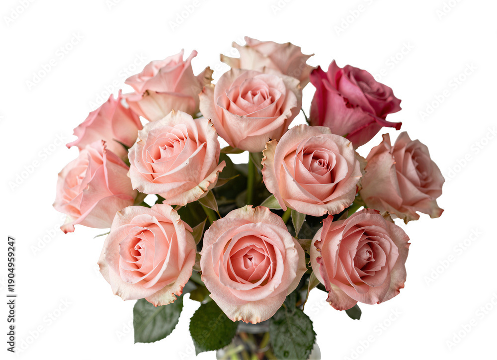 Fototapeta premium soft pink roses bouquet, still life composition, studio photography