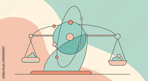 Balancing Act Atom on Scales Science and Equilibrium.