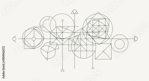 Geometric Abstraction A Symphony of Shapes and Lines in Minimalist Design.