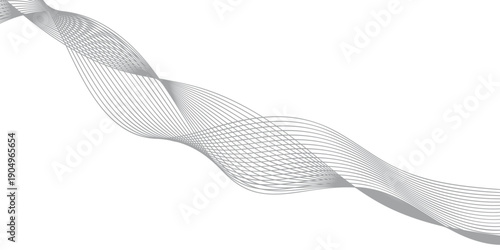 Vector illustration of a blue wavy tie isolated on a white background featuring a motion gradient pattern with flowing digital lines and a swirl texture design