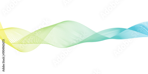 Abstract green background featuring fluid wave curves and light textures in a colorful vector illustration design for a professional business banner template wallpaper